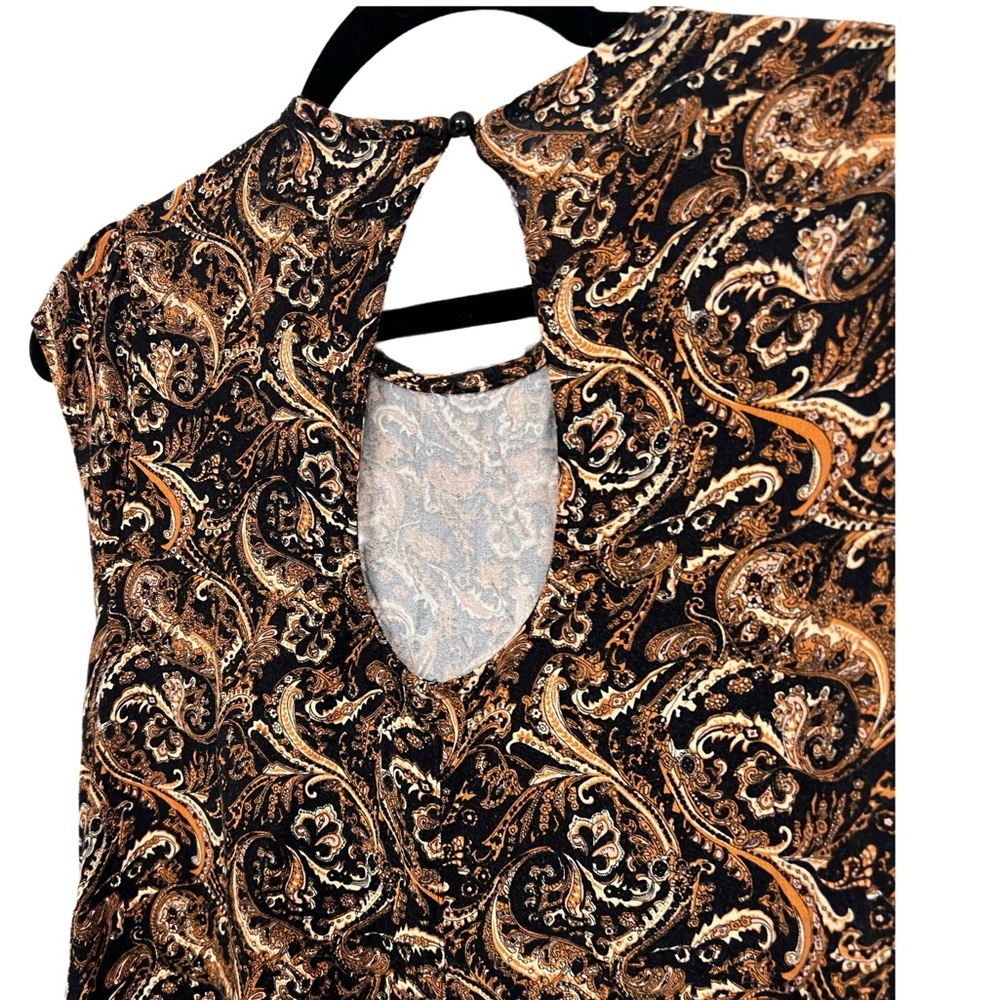 URBAN OUTFITTERS Brown Paisley Mini Dress Size SP Color: Brown and Tan - Picture 7 of 10